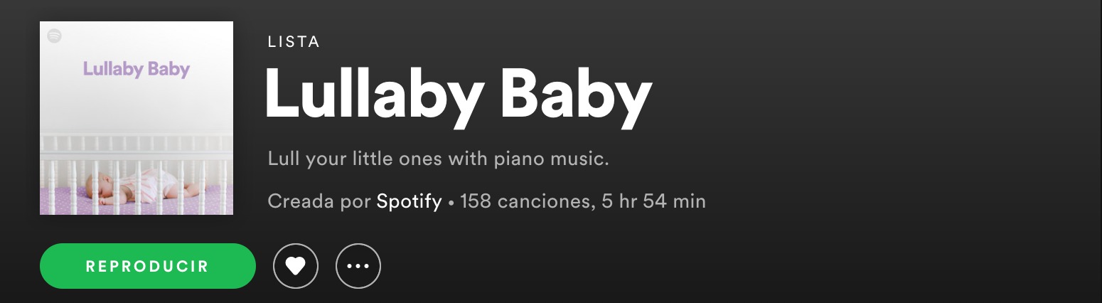 Lista Spotify para sesión de fotos con recién nacidos
